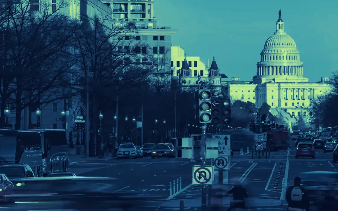 Pennsylvania Avenue leading to the U.S. Capitol